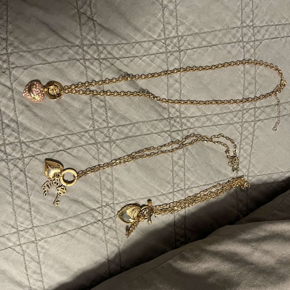 3 Juicy Couture necklaces